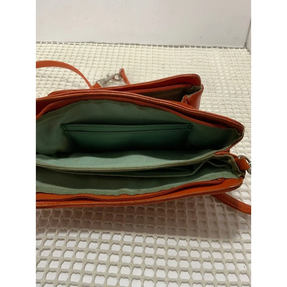 Hobo International tangerine‎ leather Sling Bag Orange